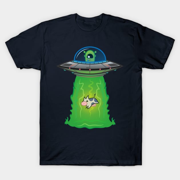 UFO Abduction T-Shirt by PiercePopArt